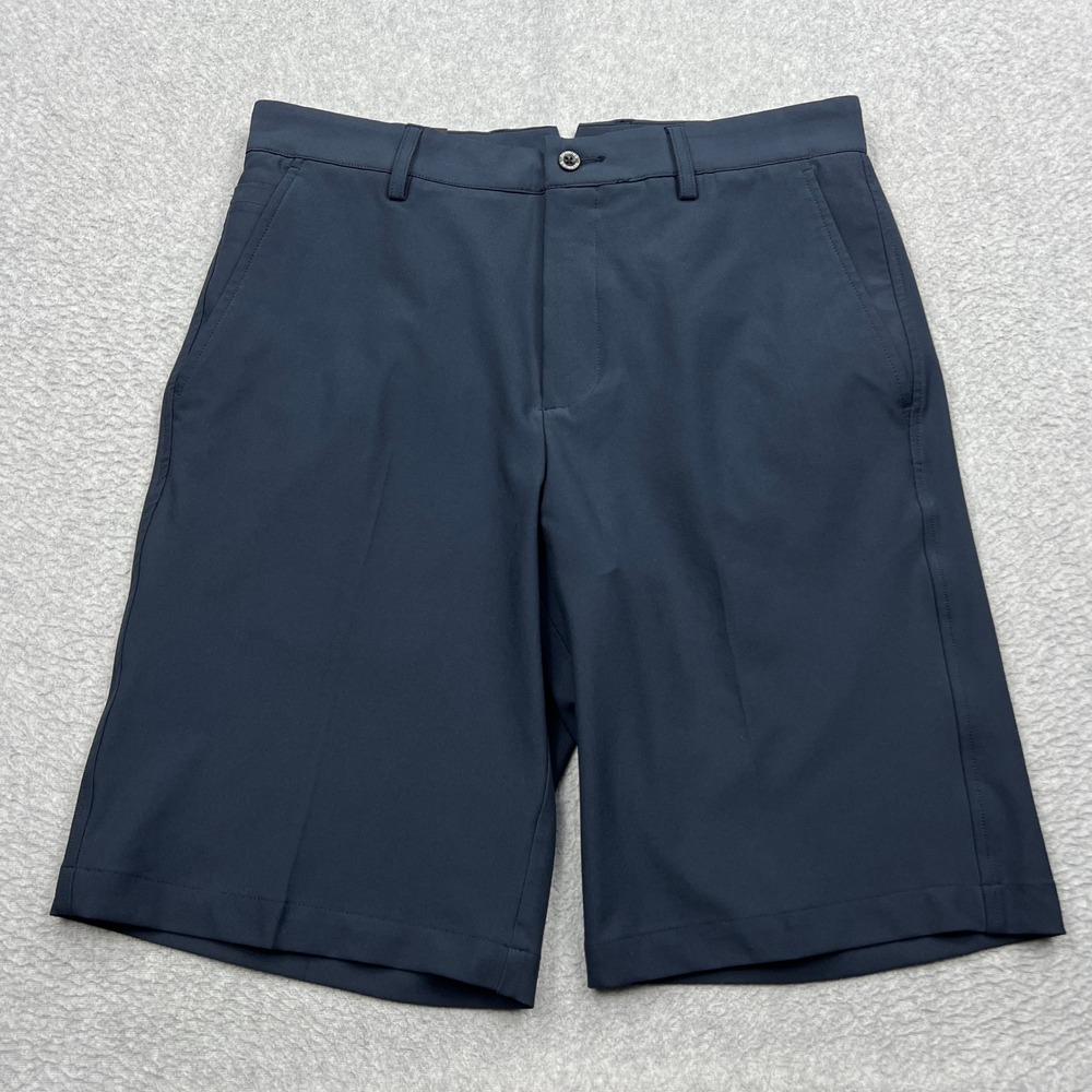 NEW Dunning Player Fit 10" Shorts Mens 30 Blue Woven Golf Performance Stretch
